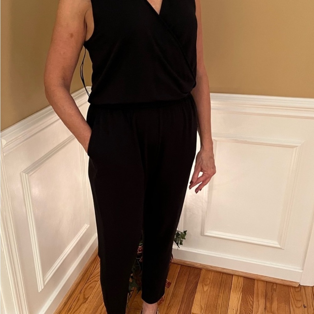 EUC Lou & Grey Black Jumpsuit with Tapered Legs